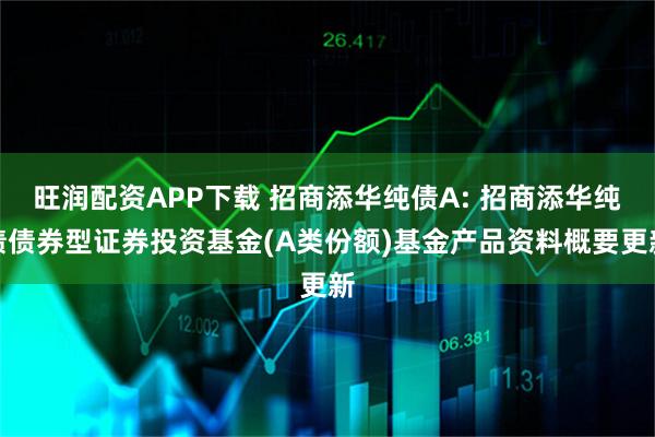 旺润配资APP下载 招商添华纯债A: 招商添华纯债债券型证券投资基金(A类份额)基金产品资料概要更新