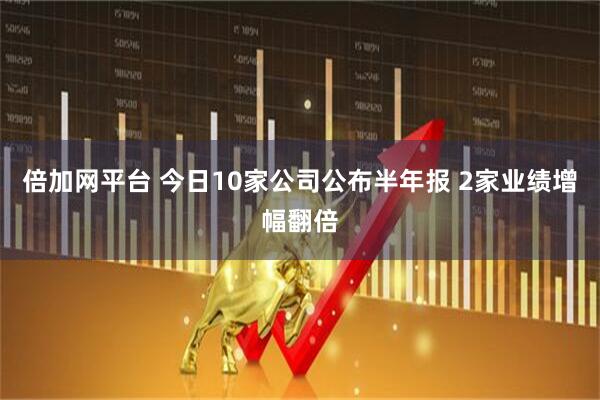 倍加网平台 今日10家公司公布半年报 2家业绩增幅翻倍